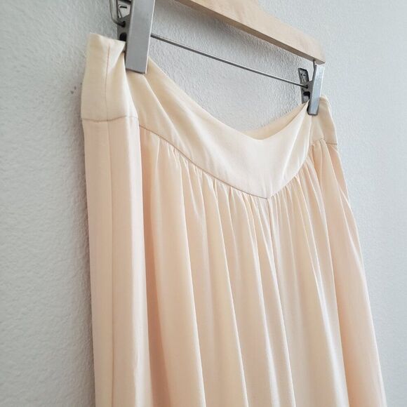 2B Rych Women's Silk Pants Cream 6 Wide Leg Trousers Flowy Casual Palazzo - Picture 5 of 10